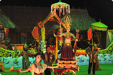 Culturele voorstelling in het Thaise dorp, Phuket