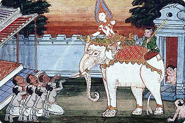 Een afbeelding van een witte olifant in de 19de eeuw