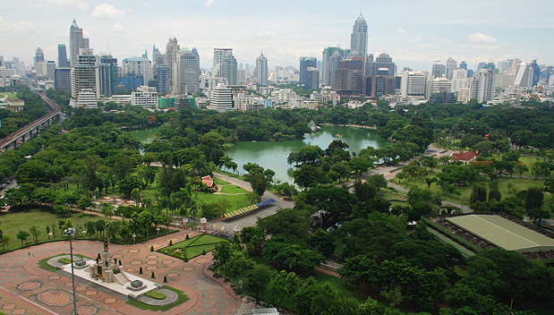 Het Lumphini Park in Bangkok