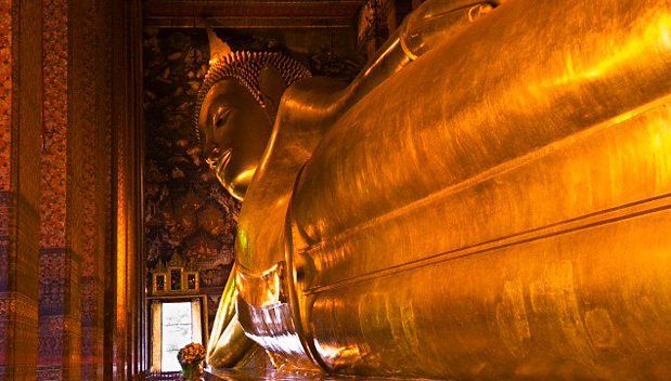 De 46 meter lange liggende Boeddha in Wat Po