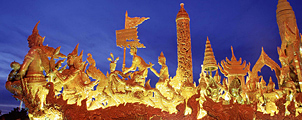 Kaarsenfestival in Ubon Ratchathani